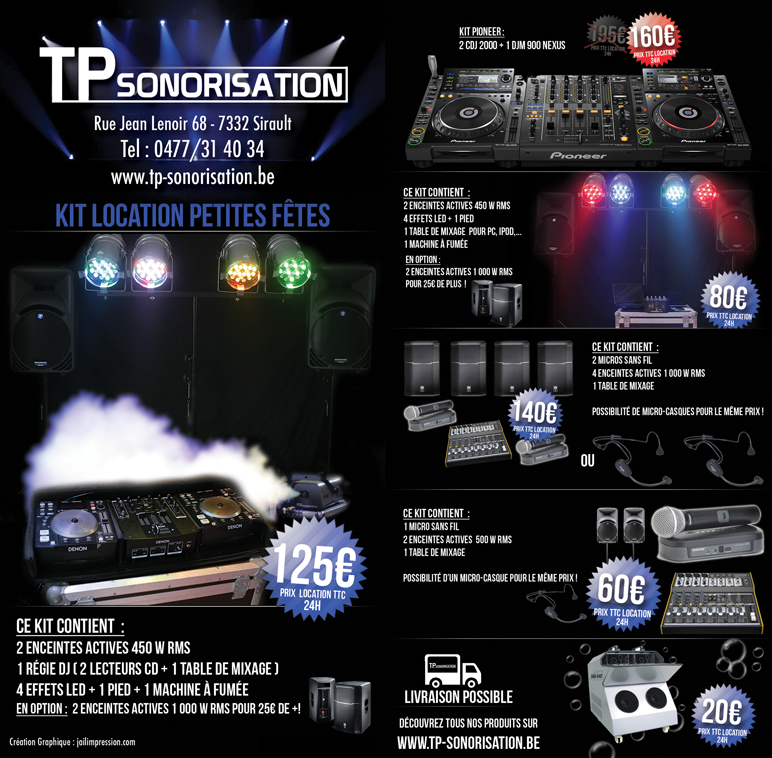 Nouveaux kits de location chez TP Sonorisation !