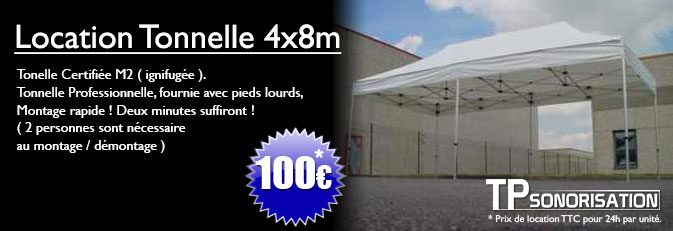 Location Tonnelle 4x8m
